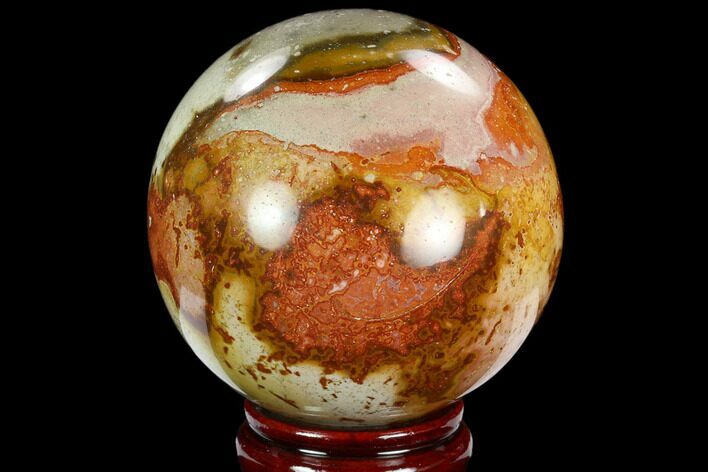 Polished Polychrome Jasper Sphere - Madagascar #126507